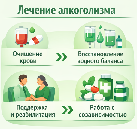 лечение алкоголизма в Черняховске этапы